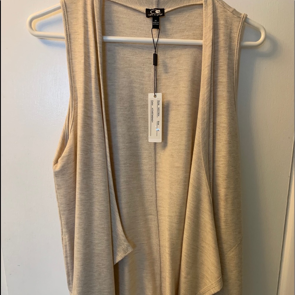 Cable & Gauge long cardigan vest